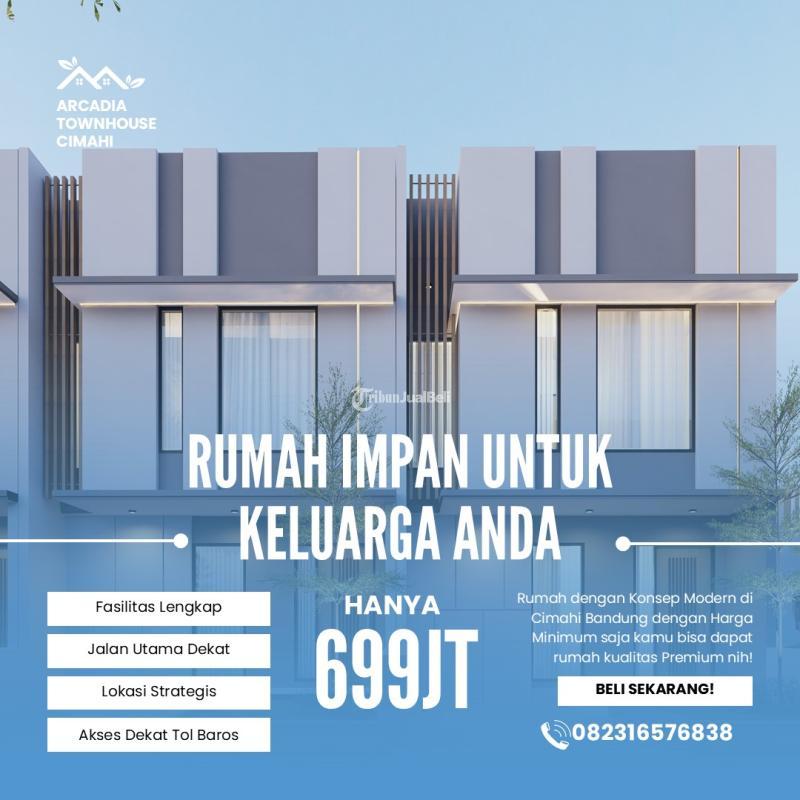 Dijual Rumah Cimahi Tengah 2 Lantai Desain Mewah Air Jernih Dekat Jalan Raya - Cimahi