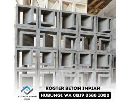 Roster Beton Dinding Rumah Tempel Minimalis Modern di Junrejo - Kota Batu