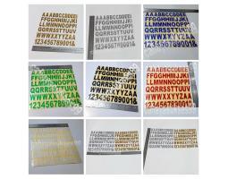 Sticker Huruf Alphabet Angka Nomor Stiker Label Mesin Stiker Kaca Etalase - Jakarta Barat