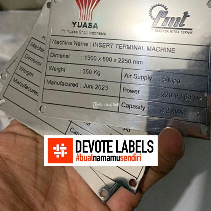 Cetak Label Plat Stainless Pangkalan Bun - Kotawaringin Barat