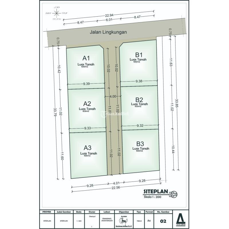 Dijual Rumah Siap Bangun Type 30 Dekat RS At-Tin Bawen - Semarang