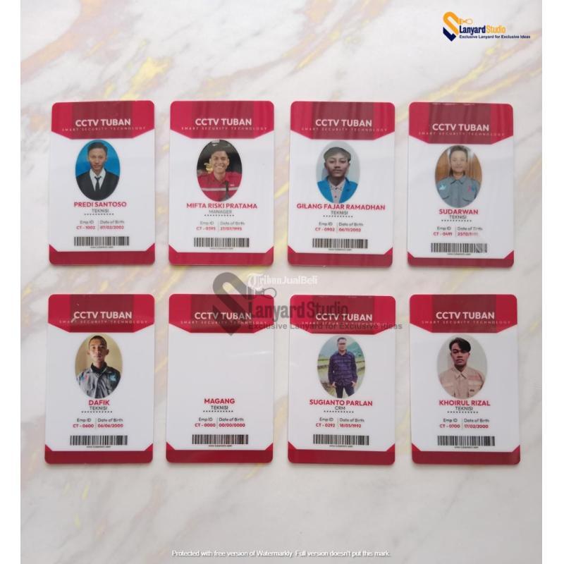 Cetak ID Card Pegawai Pelajar Mahasiswa Tebal Mulai 3500k Hanya di Lanyard Studio - Surabaya
