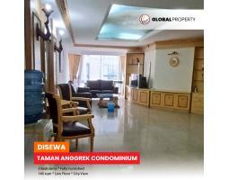 Termurah Disewakan Apartemen Second 146 m2 Fully Furnished 3BR, Low Floor at Taman Anggrek Condominium - Jakarta Barat