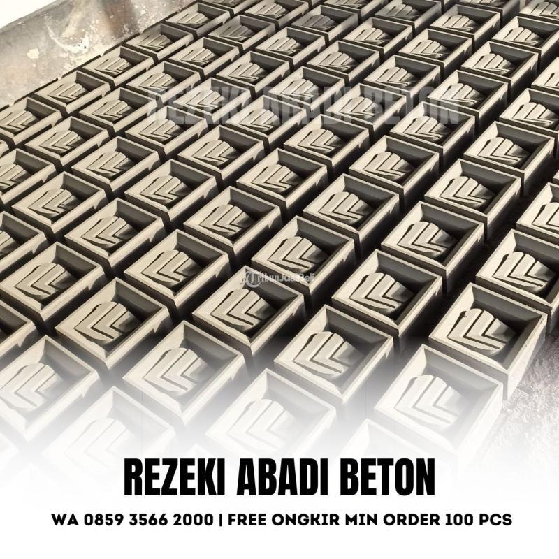 Loster Roster Beton Pagar Minimalis Motif Daun di Dagangan - Madiun