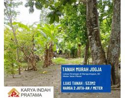 Dijual Tanah Murah Luas 533m SHM Di Banguntapan Bantul, 50 Meter Jalan Pleret - Jogja