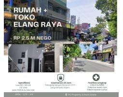 Dijual Rumah 7KT 4KM SHM Bisa Untuk Toko Jalan Elang Raya Sambiroto - Semarang