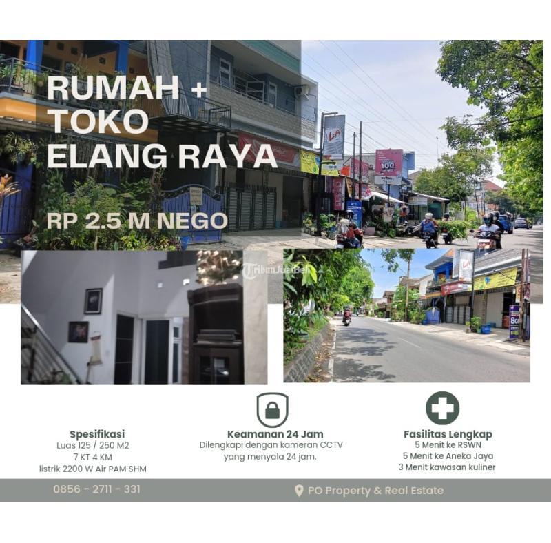Dijual Rumah 7KT 4KM SHM Bisa Untuk Toko Jalan Elang Raya Sambiroto - Semarang