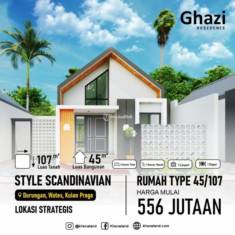 Perumahan Ghazi Residence Type 45, Luas Tanah mulai 107m2, Dekat dengan berbagai Fasilitas Umum di Wates - Kulonprogo