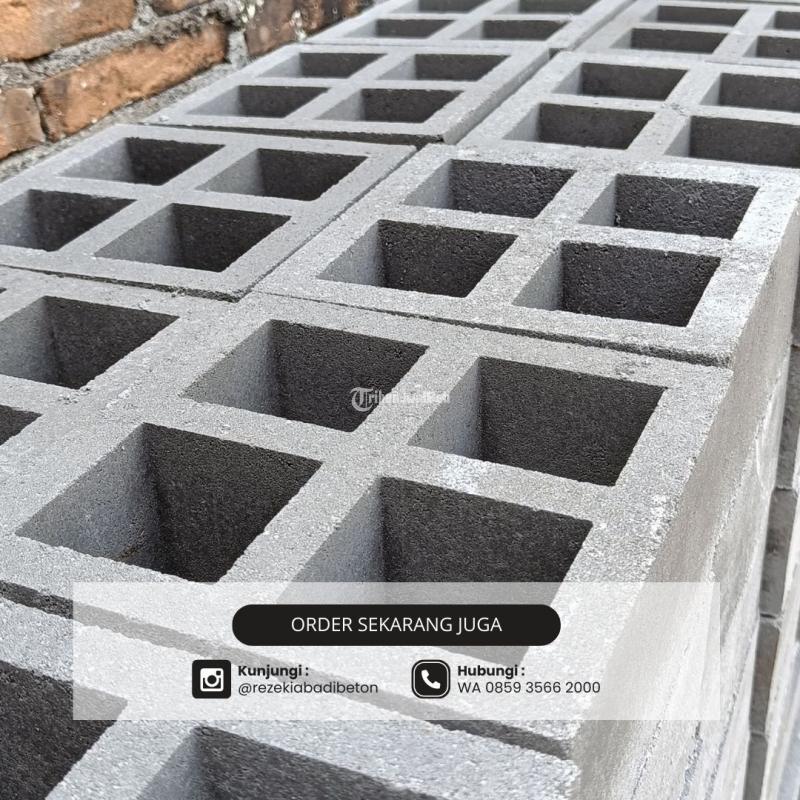 Pagar Roster Beton Minimalis modern di Plaosan - Magetan