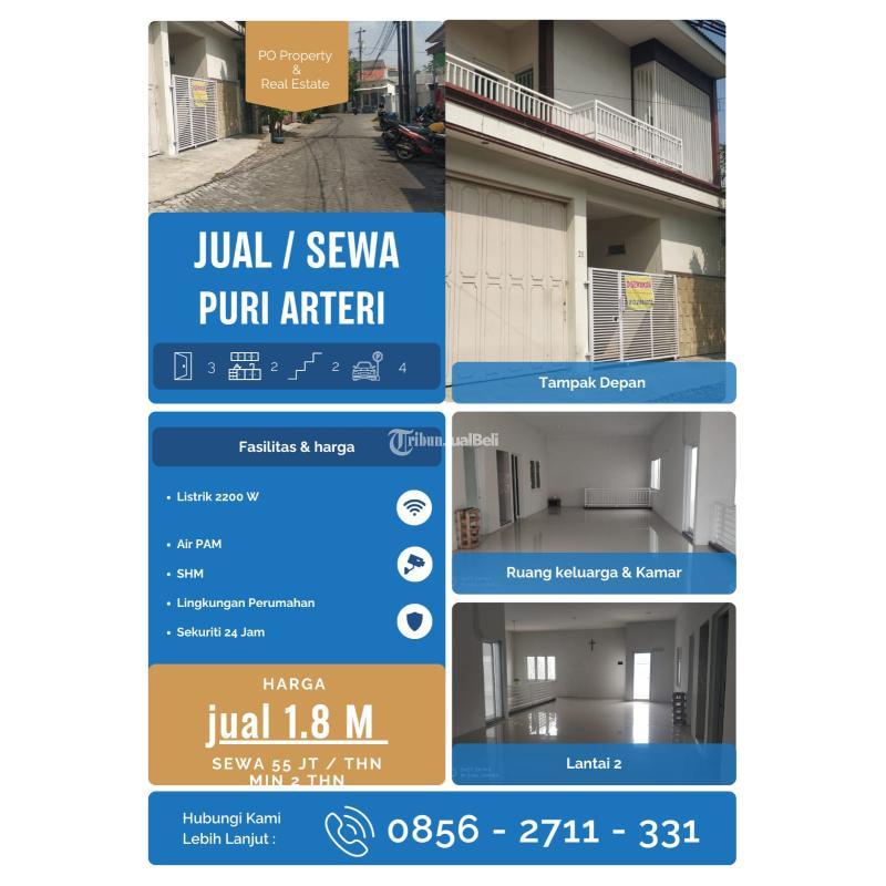 Jual Rumah Minimalis 2 Lantai Tipe 288 Baru di Puri Arteri Majapahit Pedurungan - Semarang Kota