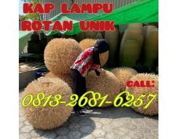 Kap Lampu Rotan Unik Harga Ecer Sisa Ekspor - Bantul