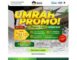 Promo Umroh Murah 30 November 2024 9 Hari Bintang 5 Start Solo - Surakarta