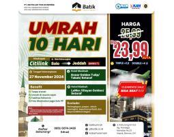 Promo Umroh Murah 27 November 2024 10 Hari Start Solo - Surakarta