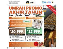 Promo Umroh Akhir Tahun 19 Desember 2024 12 Hari Free Kereta Cepat dan Thaif - Surakarta