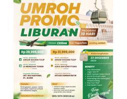 Umroh Liburan Akhir Tahun 5 - 23 Desember 2024 10 Hari Free Kereta Cepat - Yogyakarta