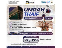 Umroh Plus Thaif 11 Hari Berangkat 24 November 2024 - Yogyakarta