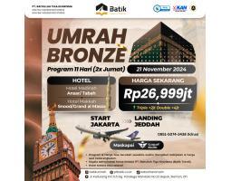 Umroh 2X Jumat 11 Hari Berangkat 21 November 2024 - Jakarta Pusat