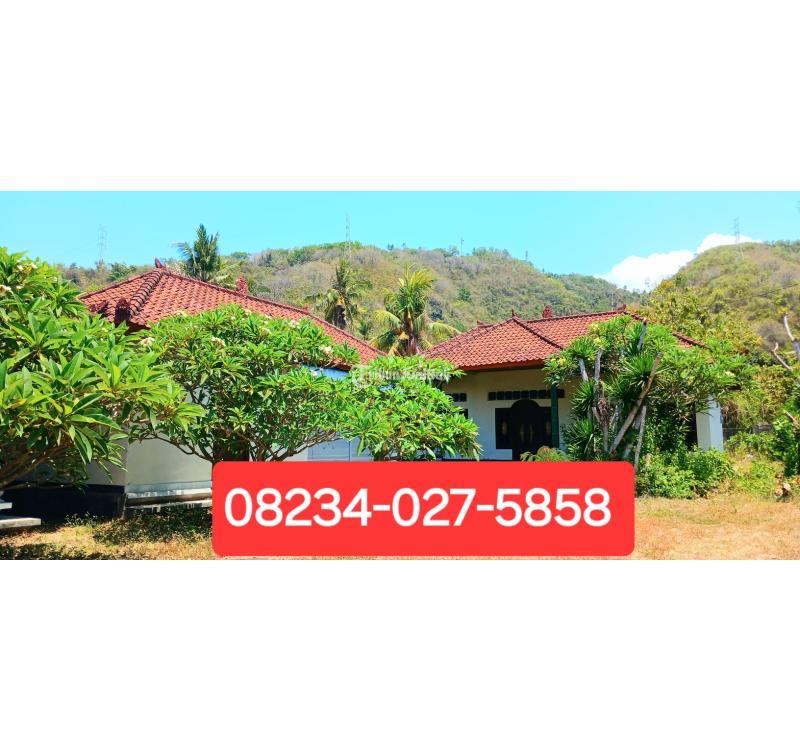 Di Sewakan Tanah dan Bangunan, LT. 1973m2, LB. 150m2, 2KM, 2KT, Cocok untuk Invest, dekat area Goa Lawah, Padang Bai, Karangasem - Bali