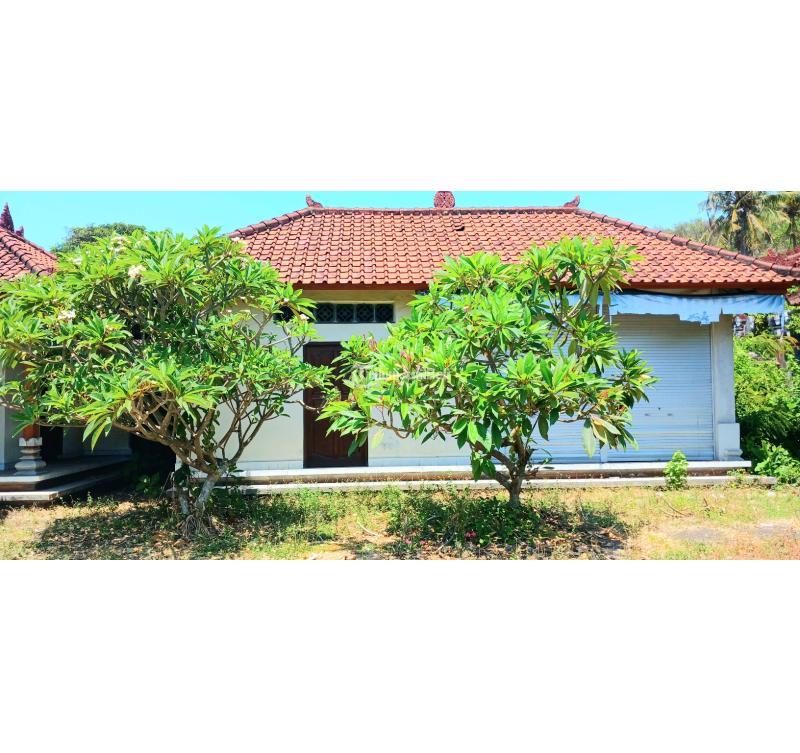 Di Sewakan Tanah dan Bangunan, LT. 1973m2, LB. 150m2, 2KM, 2KT, Cocok untuk Invest, dekat area Goa Lawah, Padang Bai, Karangasem - Bali