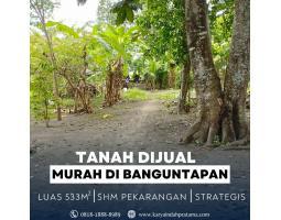 Dijual Tanah Kavling Luas 533m SHM di Jambidan Banguntapan 50m Jalan Pleret Dekat RSU Rajawali Citra SHM - Bantul