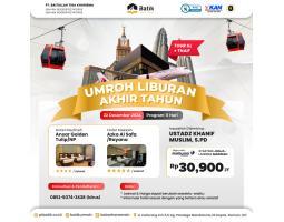 Umroh Liburan Akhir Tahun 5 - 22 Desember 2024 11 Hari Free Tour KL  Thaif  - Yogyakarta