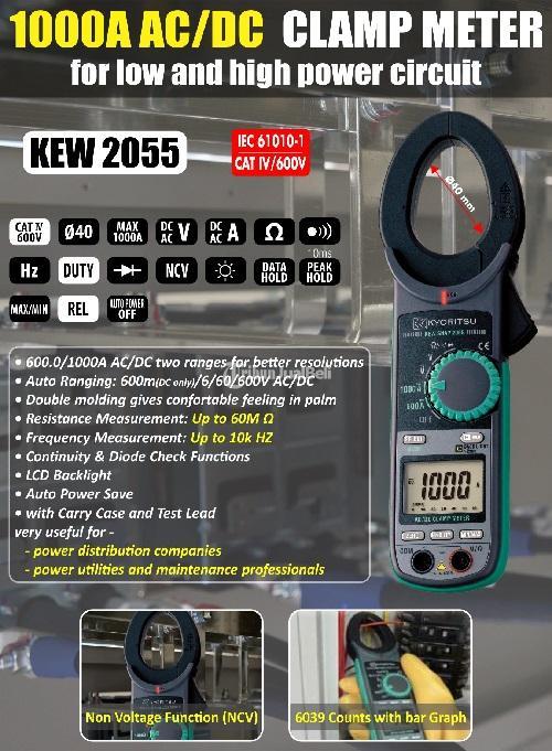 Clamp Meter Digital Kyoritsu 2055 ACDC - Jakarta Selatan