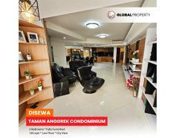 Disewakan Apartemen Good Condition, Fully Furnished, Taman Anggrek Condominium, 3 Bedrooms, Low Floo - Jakarta Barat 