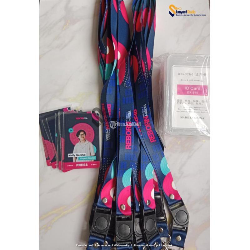 Paket Fullset Custom Tali Lanyard, Cetak ID Card Free Case Holder by Lanyard Studio - Surabaya