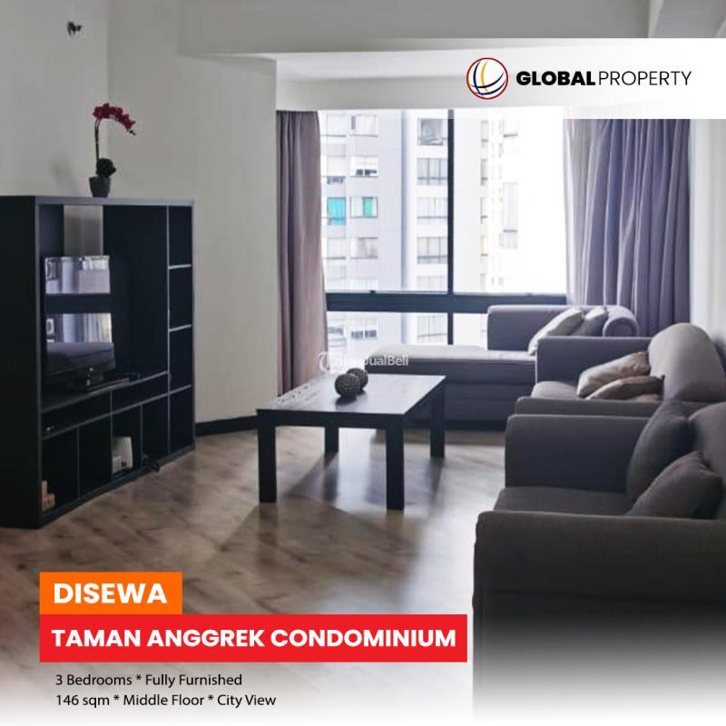 Disewakan Apartemen Comfortable Taman Anggrek Condominium Fully Furnished 3 Bedroom, Middle Floor - Jakarta Barat