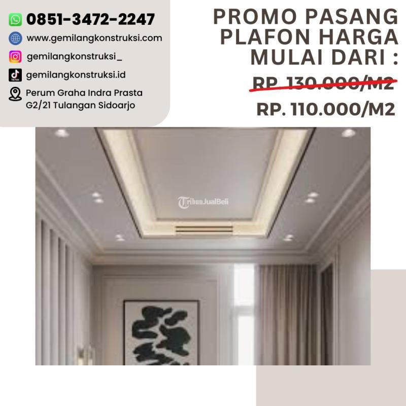 Jasa Plafon Anyaman Bambu - Gresik 