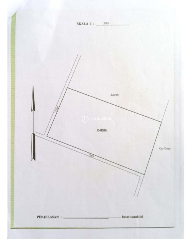 Dijual Tanah Sawah Murah Barat Jalan Palagan Km 10 Jogopaten - Sleman