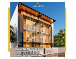 Dijual Kost 27 Kamar 3 Lantai Income 360 Juta Pertahun 3 Menit ke Kampus UNP - Padang 