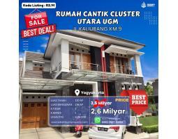 Dijual Rumah Mewah 2 Lantai, LT. 220m2, LB. 236m2, 5KT, 5KM, Lokasi Perum Elite Utara UGM, Jl. Kaliurang Km 9 - Sleman