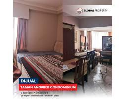 Dijual Apartemen Second, Bangunan 88m2, 2 Bedroom, Unfurnished, Garden View,  di Taman Anggrek Condominium - Jakarta Barat