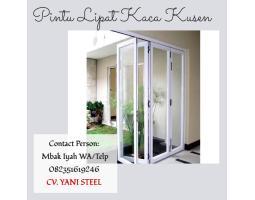 Pintu Lipat Kaca Kusen Aluminium - Barito Kuala