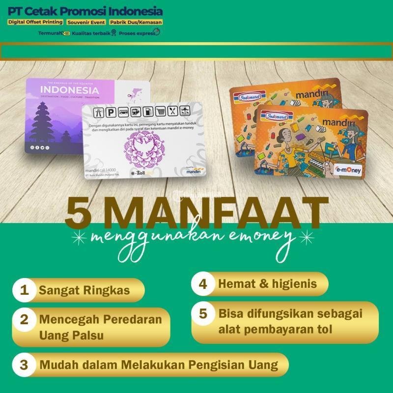 Kartu E Money Mandiri Cetak Uv Spot 1 Sisi Terdekat - Surabaya