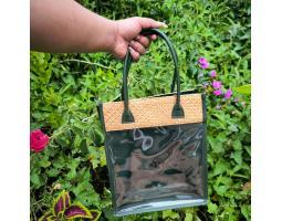 Tas Pandan Bambu Anyam Warna Natural - Tasikmalaya