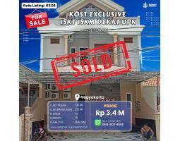 Dijual Kost Exclusive 15 Kamar dengan Pendapatan 360 Juta Dekat UPN, Seturan - Sleman