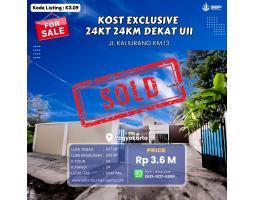 Dijual Kost Exclusive 24 Kamar Strategis Dekat UII Terpadu Jl. Kaliurang - Sleman