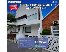 Dijual Rumah Cantik Ala Villa Fully Furnished 4KT 2KM SHM Dekat Jogja Bay, Maguwoharjo - Sleman