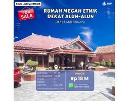 Jual Rumah LT 851 m2 Baru Istimewa dalam Benteng Keraton, 300m dari Keraton Jogja, Bonus 4 Ruko - Sleman