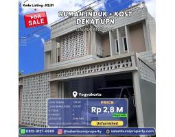 Jual Kost Semi Eksklusif 2 Lantai Baru Luas 320 m2 di Seturan - Sleman