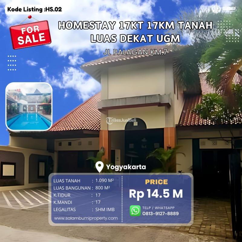 Jual Homestay Istimewa Luas 1090 m2 Strategis di Jl. Palagan KM 7 Dekat Hyatt, UGM, RS Sardjito - Sleman