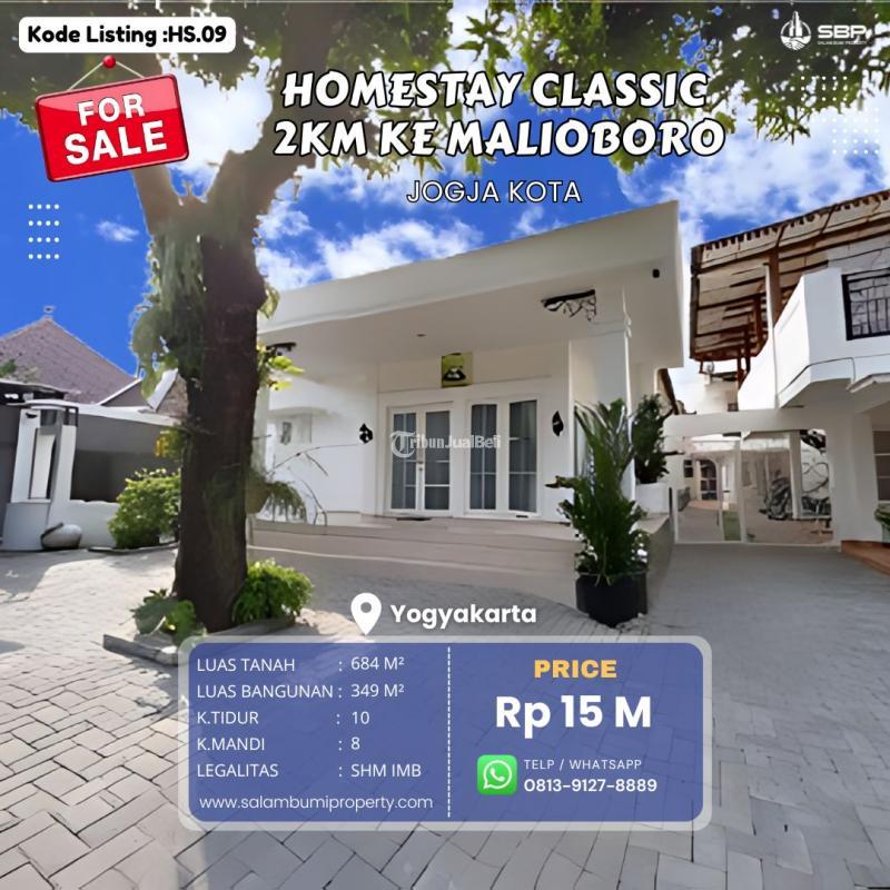 Jual Rumah Guesthouse Luas 684 m2 di Tengah Kota Jogja di Pakualaman, Jalan Lebar - Sleman