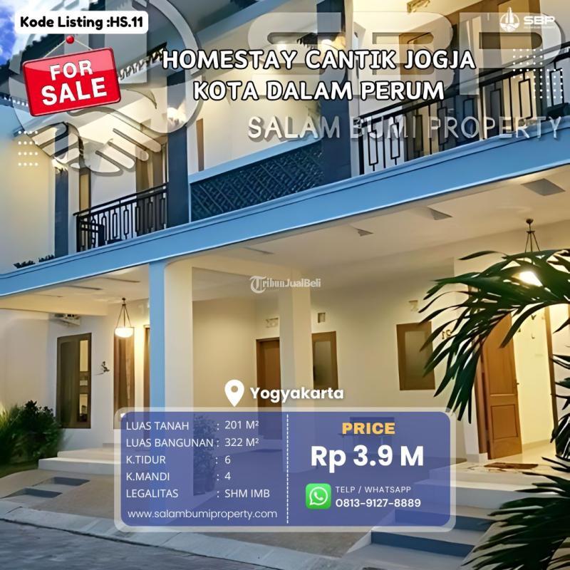Jual Homestay Luas 322 m2 Strategis Tengah Kota Jogja Umbulharjo, 11 Menit ke Malioboro - Sleman