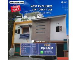 Dijual Rumah Induk dan Kost 21 Kamar di Jl. Kaliurang KM 13 Dekat UII - Sleman 