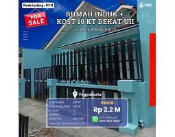 Dijual Rumah Induk dan Kost 10 Kamar Dekat UII di Jl. Kaliurang - Sleman 