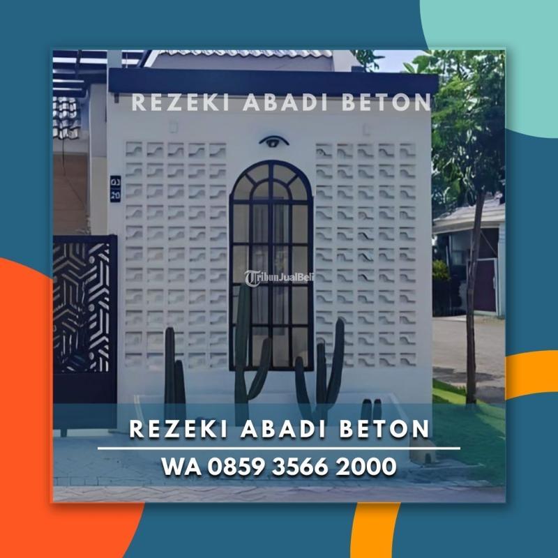 Roster Beton Untuk Pagar Anti Tampias di Lengkong - Nganjuk