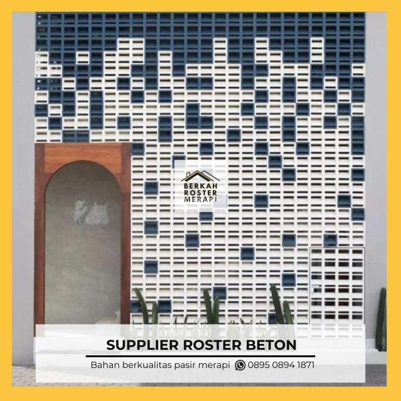 Roster Beton Loster Fasad Ukuran 20x20cm di Gondang - Sragen