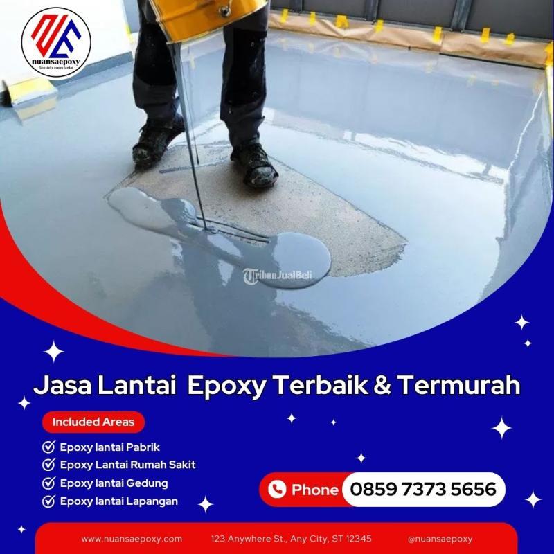 Jasa Cat Epoxy Lantai Gudang, Pabrik, Berpengalaman, Nuansa Epoxy - Bogor